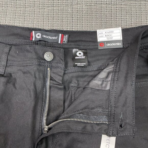Akademiks Mens Size 38x32 Black Straight Fit Stretch Denim Jeans Casual Wear - Picture 10 of 11